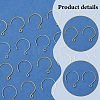 24Pcs 2 Colors Ion Plating(IP) 304 Stainless Steel Earring Hooks STAS-FS0001-65-3