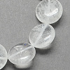 Flat Round Gemstone Natural Quartz Crystal Beads Strands X-G-S110-20-1