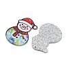 Christmas Themes Opaque Printed Acrylic Pendants OACR-B037-03-2