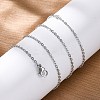 Brass Cable Chain Necklaces NJEW-D302-82P-3