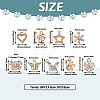 18Pcs 9 Style Brass Micro Clear Cubic Zirconia Pendants ZIRC-TA0001-18-4