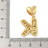 Brass Micro Pave Colorful Cubic Zirconia Pendants KK-P281-01G-K-3