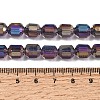 Electroplate Transparent Column Glass Beads Strands EGLA-A043-02-AB05-4
