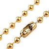 Ion Plating(IP) 304 Stainless Steel Ball Chain Necklaces for Women NJEW-G135-01C-G-2