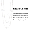 2Pcs 2 Colors ABS Plastic Imitation Pearl Beaded Double Layer Necklaces Set NJEW-AN0001-20-2