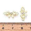 Alloy Crystal Rhinestone Bowknot Links Connector Charms PALLOY-T091-36G-3