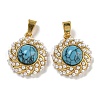 Synthetic Turquoise Pendants STAS-U024-16G-03-1