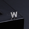 Platinum Brass Micro Pave Cubic Zirconia Stud Earrings XI6969-23-1