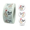 3 Styles Thank You Stickers Roll STIC-PW0002-108-1