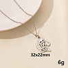 304 Stainless Steel Horse Pendant Necklaces VH1834-1-1