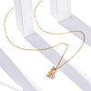 925 Sterling Silver Colorful Cubic Zirconia Constellation Pendant Cable Chain Necklaces for Women STER-R009-01G-08-2