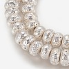 Electroplated Natural Lava Rock Beads Strands G-P400-06-3
