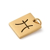 304 Stainless Steel Charms STAS-R001-03G-12-2