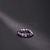 Natural Banded Agate Stretchy Finger Rings FS-WG01730-32-1
