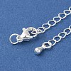 Rack Plating Brass Ends with Chain and Lobster Claw Clasps KK-F873-06S-2