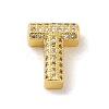 Brass Micro Pave Clear Cubic Zirconia Charms ZIRC-C009-01G-T-1
