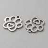 304 Stainless Stel Pendants STAS-WH0043-33P-2