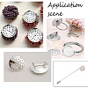 SUNNYCLUE Iron Finger Ring/Brooch Sieve Findings IFIN-SC0001-34-5