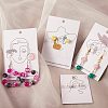 100Pcs 5 Style Cardboard Jewelry Display Cards CDIS-SZ0001-20-5