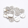 Flat Round Alloy Pendant Rhinestone Settings LS-EBB056Y-1