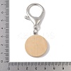 Wooden Flat Round Pendant Decorations STAS-P408-06P-3