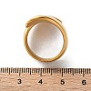 Ion Plating(IP) 304 Stainless Steel Plain Band Wrap Cuff Ring RJEW-L103-01-G-4