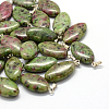 Horse Eye Dyed Natural Ruby in Zoisite Pendants G-Q363-03-1