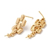Brass Stud Earring Findings KK-P239-08G-2