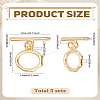 5Pcs Brass Toggle Clasps KK-LP0004-27-2