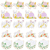 20Pcs 5 Style Golden Plated Alloy Enamel Pendants ENAM-SC0004-30-1