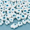  2Strands 2 Style Handmade Evil Eye Lampwork Beads Strands LAMP-NB0001-46-2