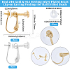 16Pcs 2 Colors Brass Clip-on Earring Findings KK-BBC0022-29-2