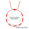 Glass Seed Bead & Plastic Imitation Pearl Beads Braided Bracelets for Women JS2905-1-2