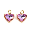 Brass Micro Pave Cubic Zirconia Pendants KK-B150-27G-01-1