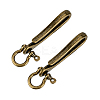 2Pcs Alloy Shackle Clasps with S Hook Clasps FIND-PH0026-11A-AB-6