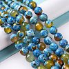 Natural Fire Crackle Agate Bead Strands G-K166-06F-10mm-08-7