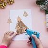 100Pcs Christmas Tree Unfinished Wooden Ornaments WOCR-CJ0001-01-6