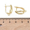Teardrop Teardrop Brass Micro Pave Clear Cubic Zirconia Hoop Earring Findings KK-Z143-08G-3