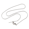 Non-Tarnish 304 Stainless Steel Snake Chain Necklace for Women NJEW-G104-01P-1