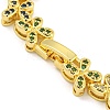 Rack Plating Brass Pave Cubic Zirconia Butterfly Link Bracelets for Women BJEW-B110-05G-01-3