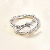 Oval Brass Cat Eye Cuff Rings for Women RJEW-U042-01P-01-3