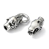 Tibetan Style 304 Stainless Steel Spring Gate Rings FIND-Z046-04AS-04-3