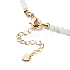 Cubic Zirconia Teardrop Pendant Necklace with Natural Moonstone Beaded Chains NJEW-JN04121-03-7