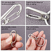 20Pcs 2 Colors Zinc Alloy Rock Climbing Carabiners KEYC-AR0001-02-4