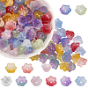 150Pcs 10 Colors Transparent Two Tone Spray Painted Glass Beads GLAA-LT0001-04E-1