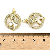 Brass Micro Pave Clear Cubic Zirconia Pendants KK-K365-01G-02-3