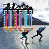 Fashion Wood Medal Hanger Holder ODIS-WH0041-029-7