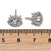 304 Stainless Steel Micro Pave Cubic Zirconia Charms STAS-K302-01B-P-3