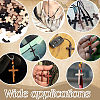 200Pcs 5 Colors Wooden Pendants WOOD-UN0001-13-5