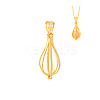 1Pc 925 Sterling Silver Bead Cage Pendants STER-PH0004-19G-6